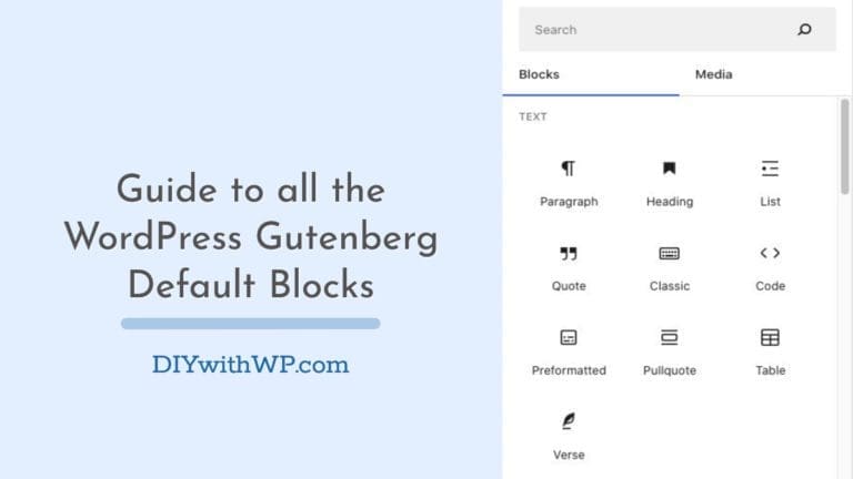 Guide to All WordPress Gutenberg Blocks